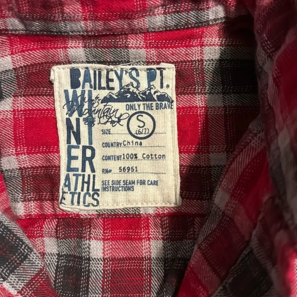 Bailey's PT‎ flannel shirt-kids size 6/7 (small)